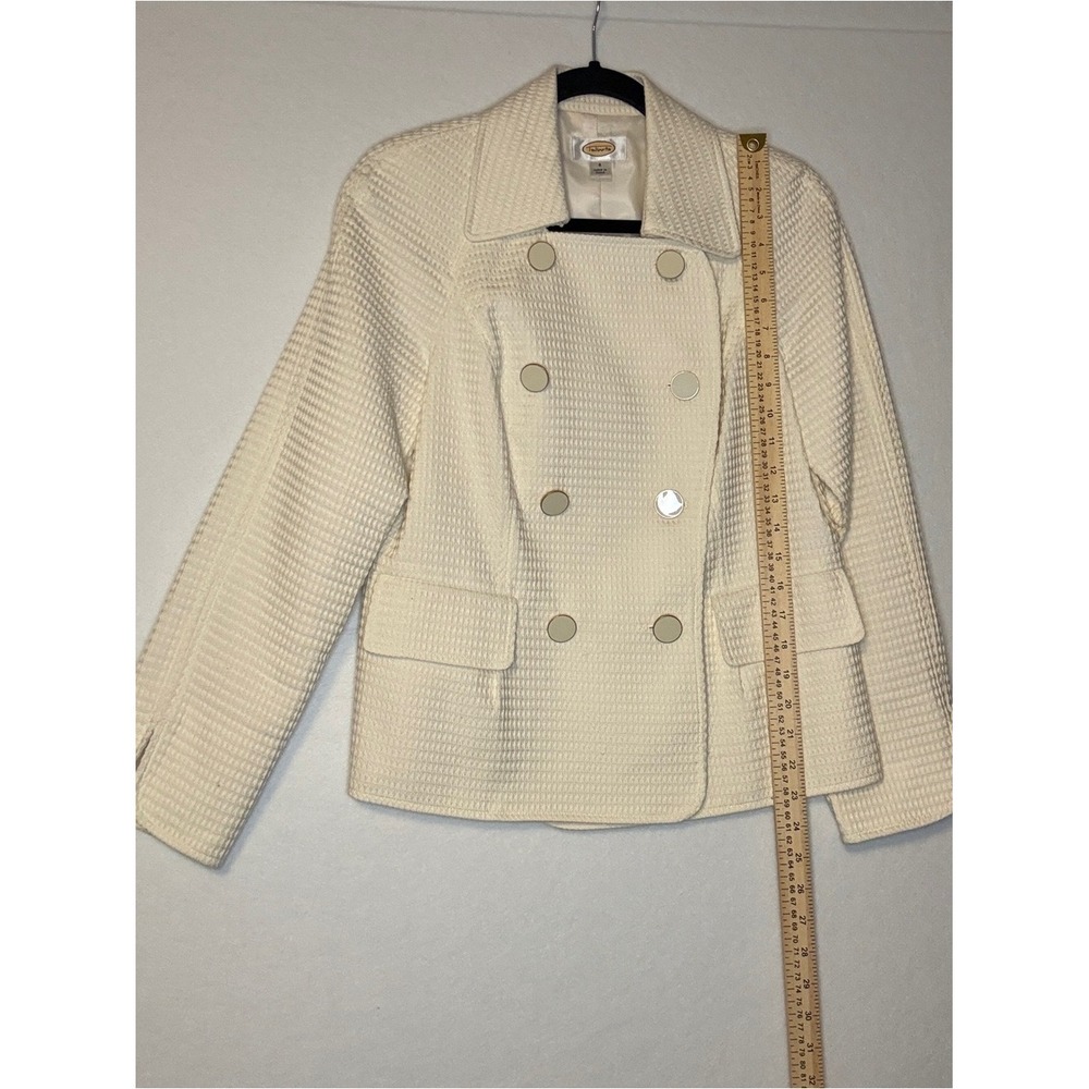Talbots Ivory Textured‎ Double-Breasted Jacket – Size 8 - Picture 10 of 11